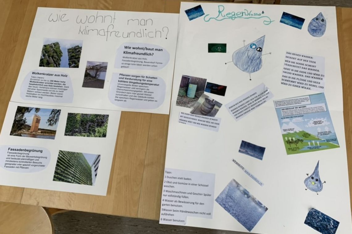 Projektplakat Schule Zeihen zu Regenwasser