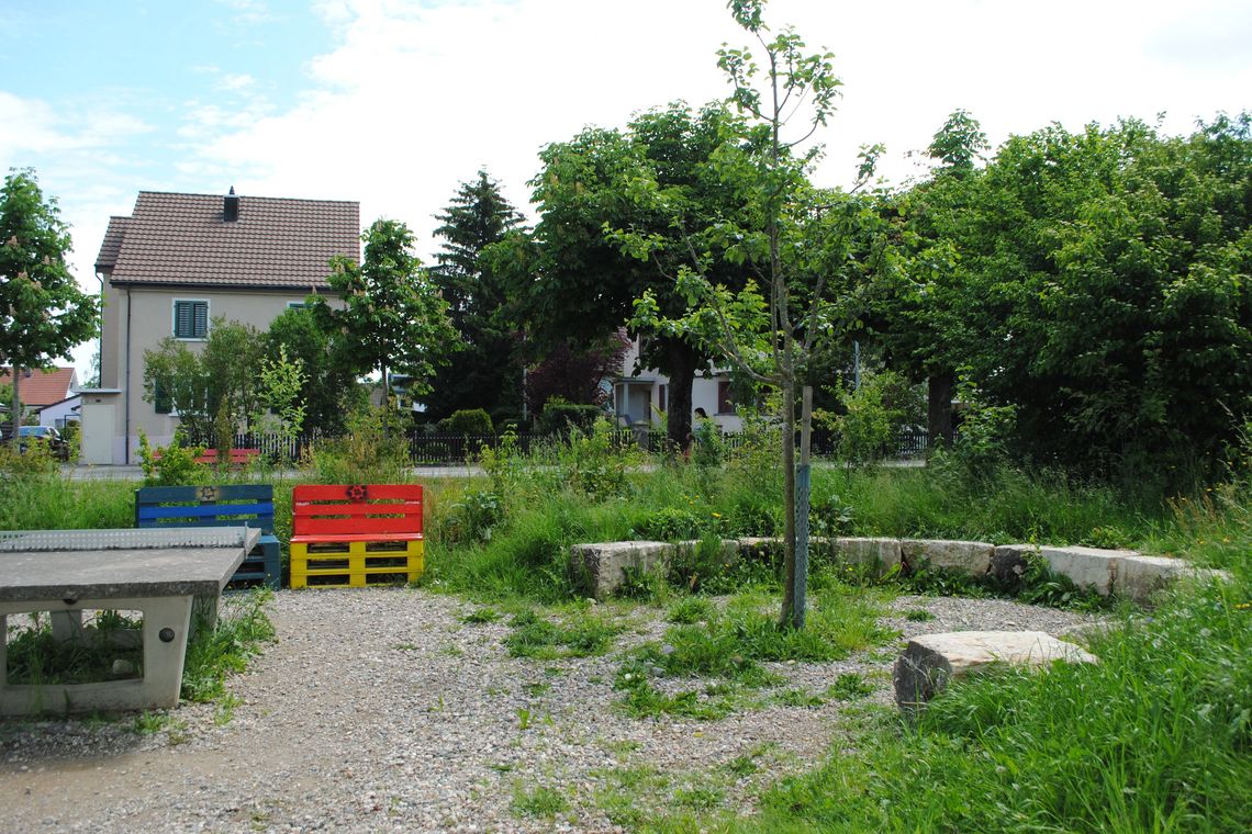 Begrünter Spielplatz in Buchs