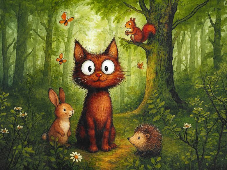 Kater Anton und die Tiere des Waldes